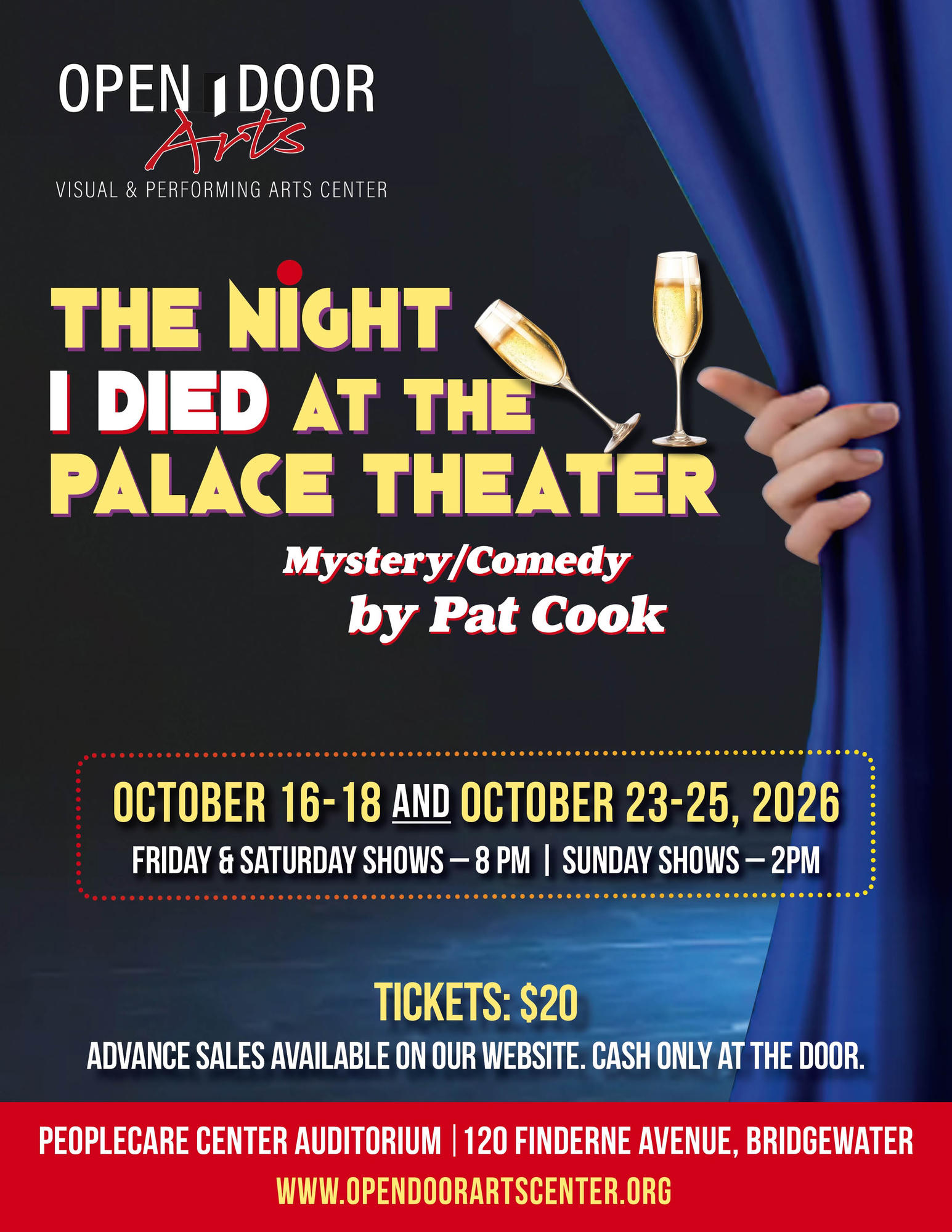 The Night I Died at the Palace Theatre production flyer